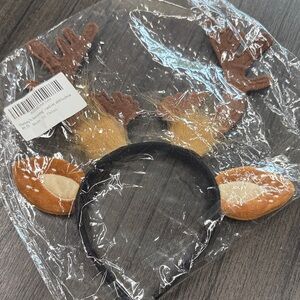 Reindeer Antler Headband with Ears